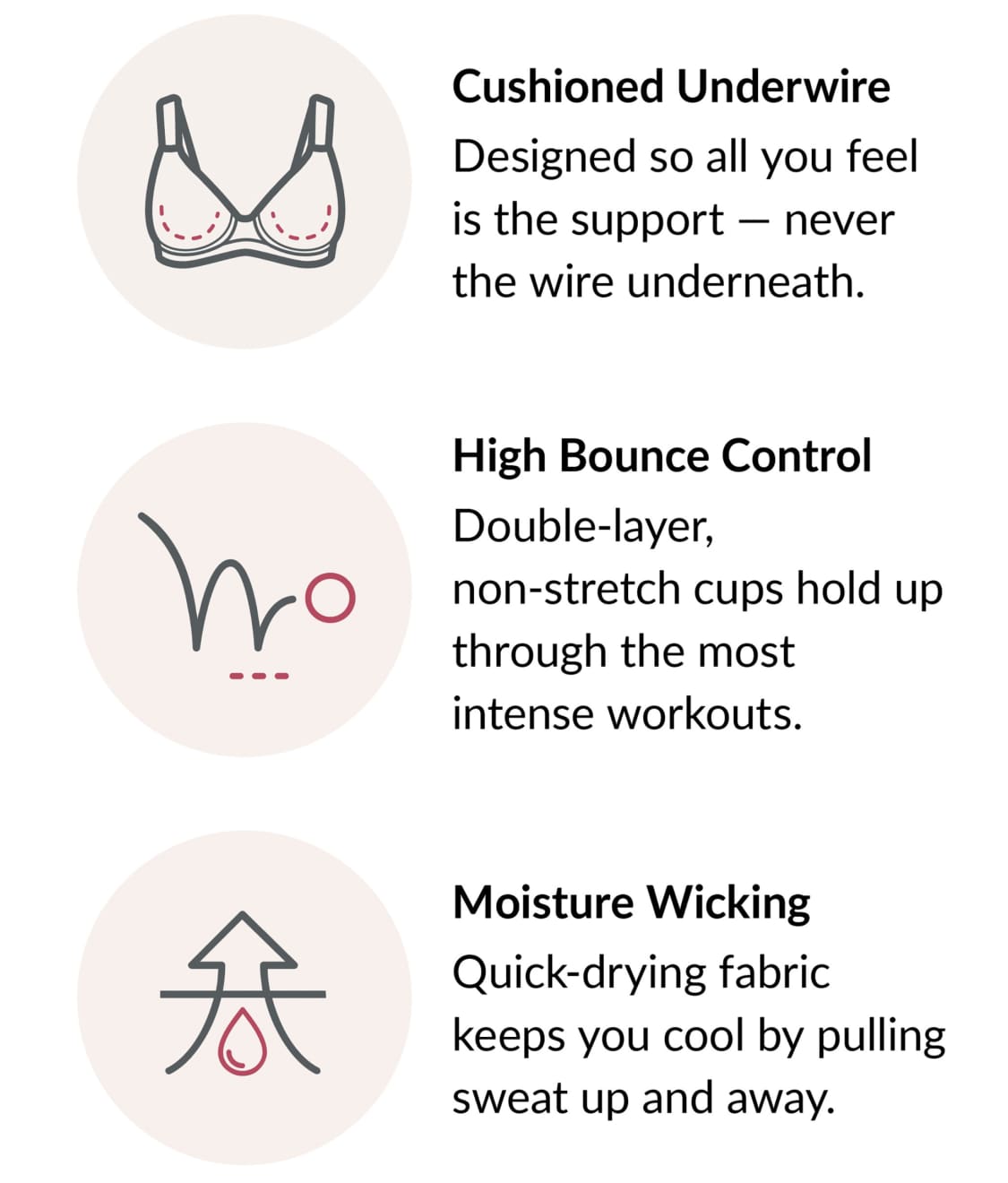 High Impact Seamless Underwire Sports Bra