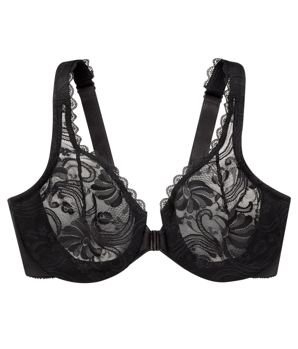 WonderWire Front-Close Stretch Lace Bra