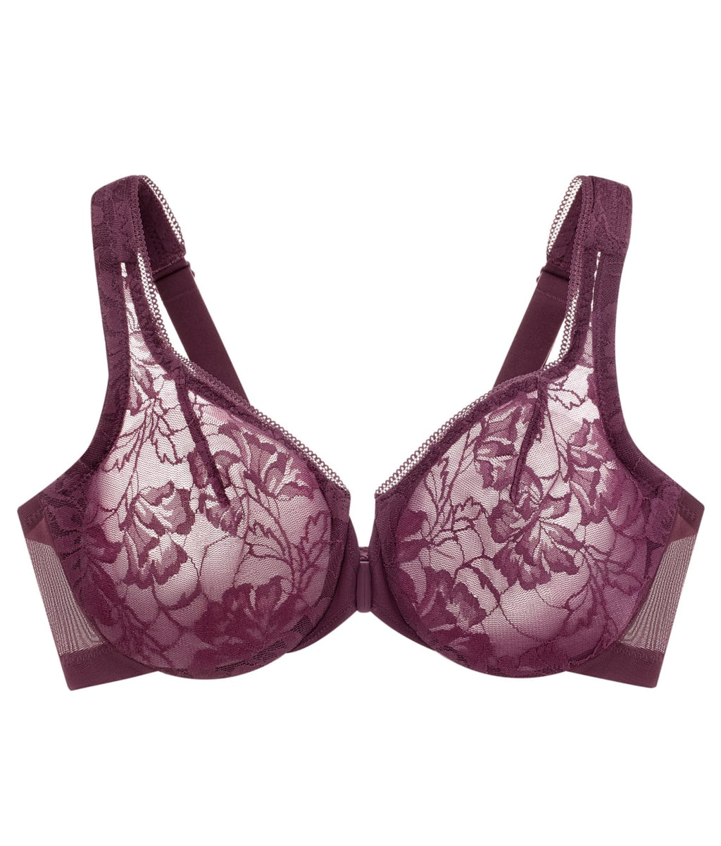 WonderWire Lacey T-Back Front-Close Bra