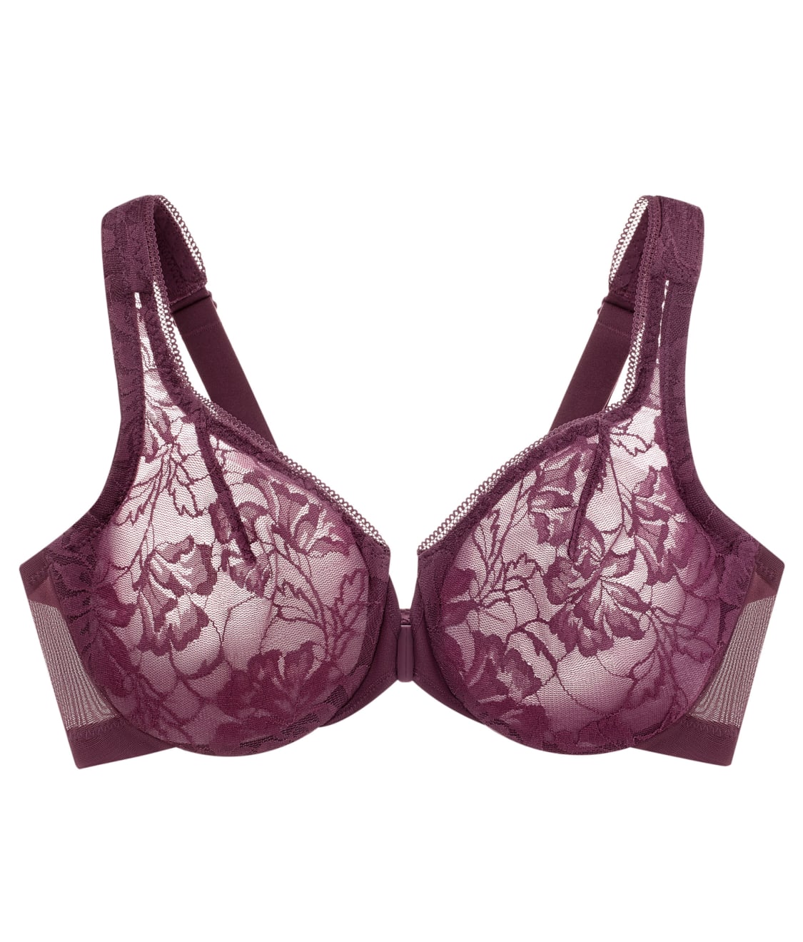 WonderWire Lacey T-Back Front-Close Bra