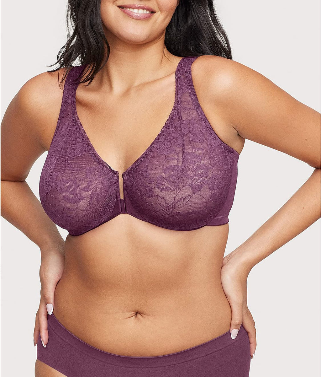 WonderWire Lacey T-Back Front-Close Bra