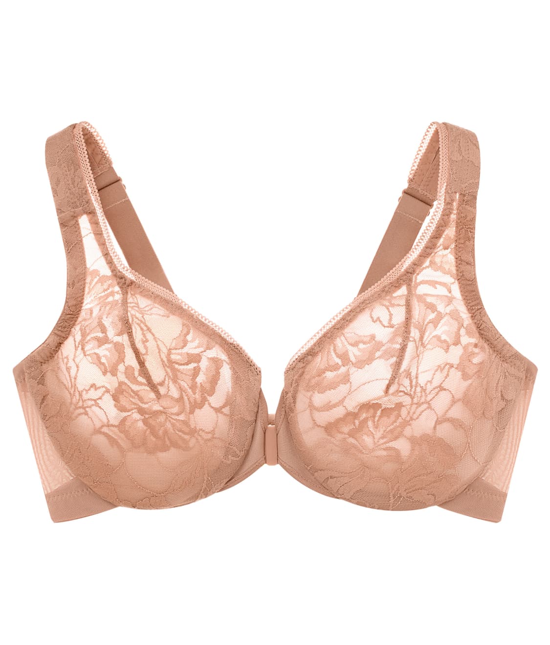 WonderWire Lacey T-Back Front-Close Bra
