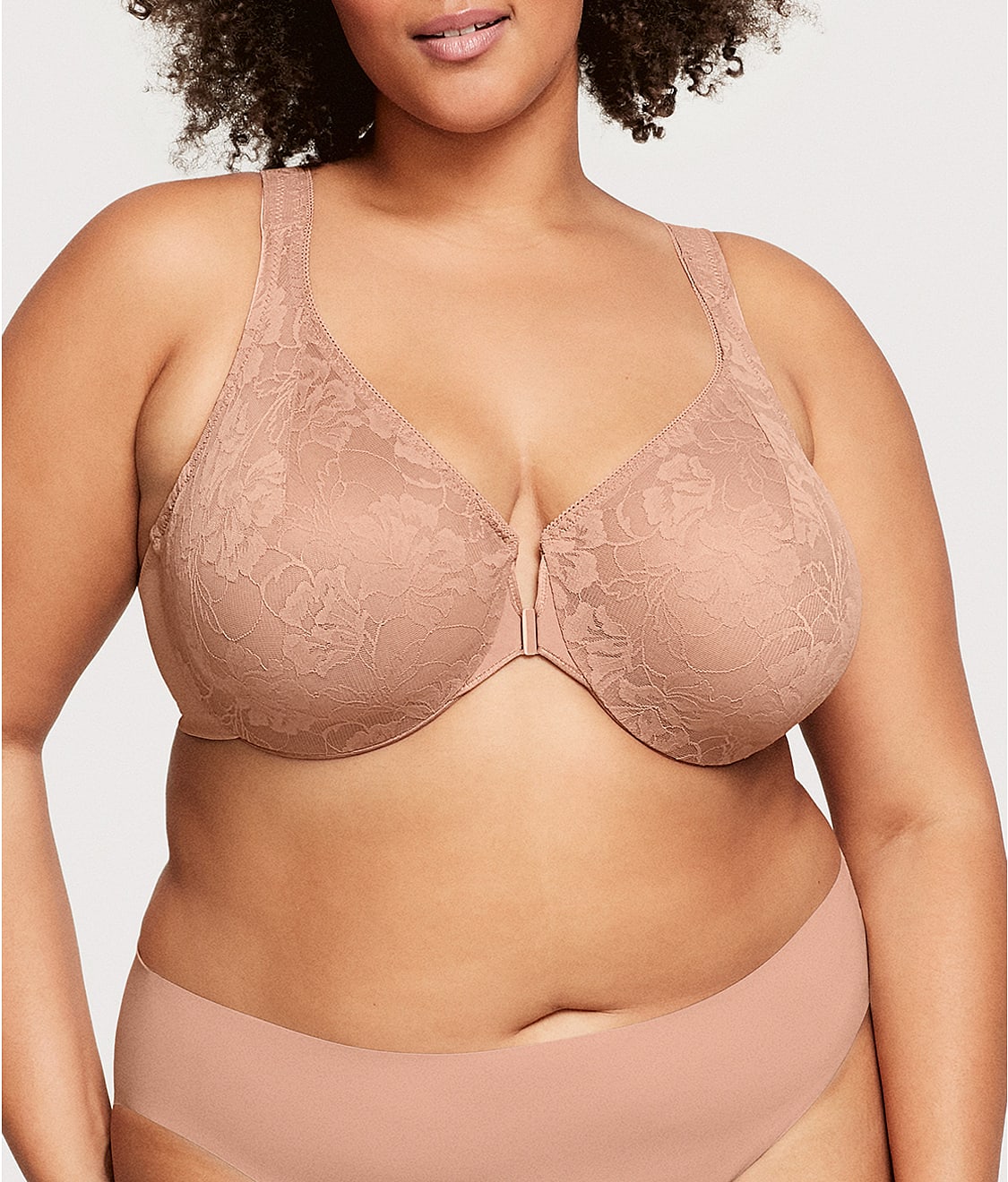 WonderWire Lacey T-Back Front-Close Bra