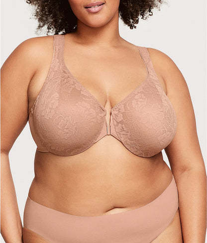 WonderWire Lacey T-Back Front-Close Bra