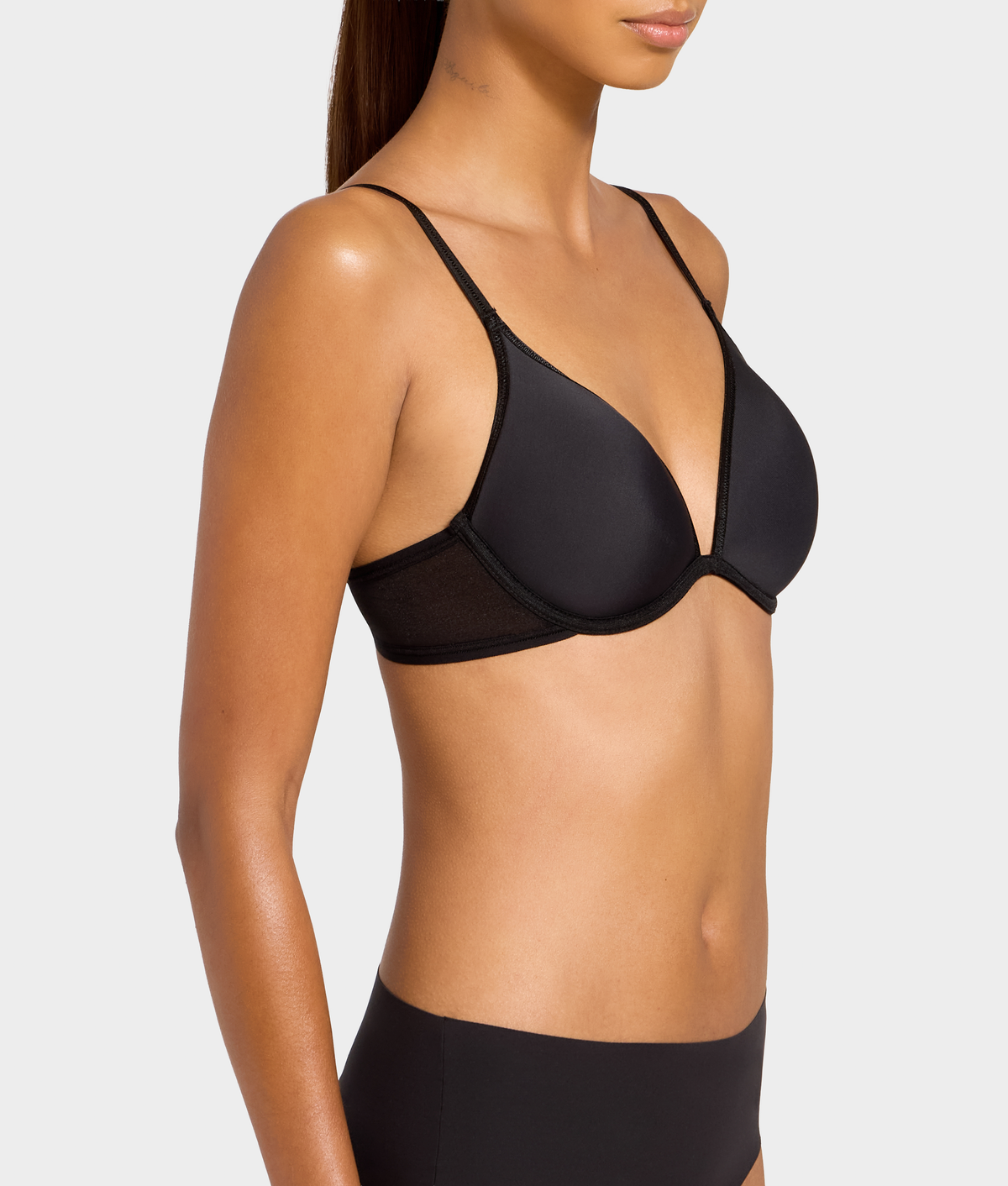 Full Transparency Plunge Spacer T-Shirt Bra