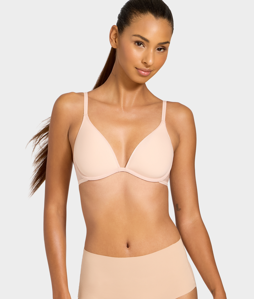 Full Transparency Plunge Spacer T-Shirt Bra