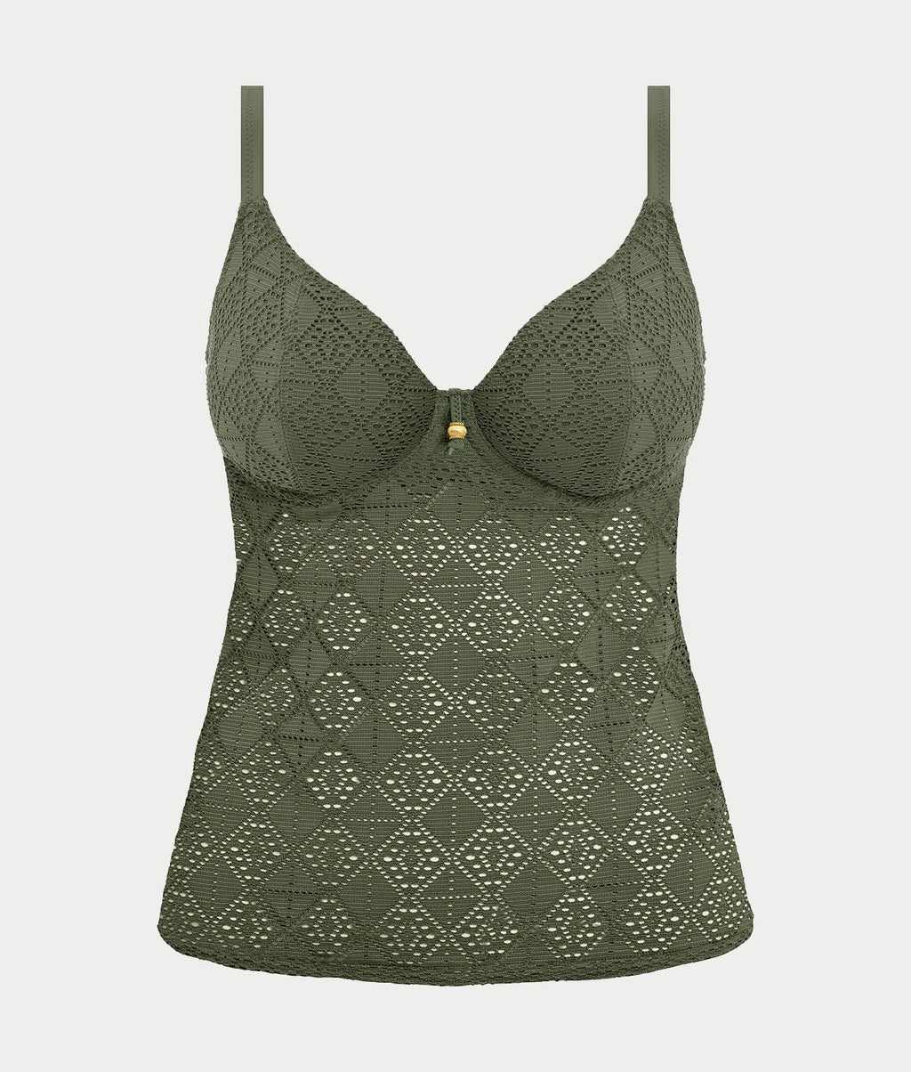Nomad Nights Underwire Plunge Tankini Top