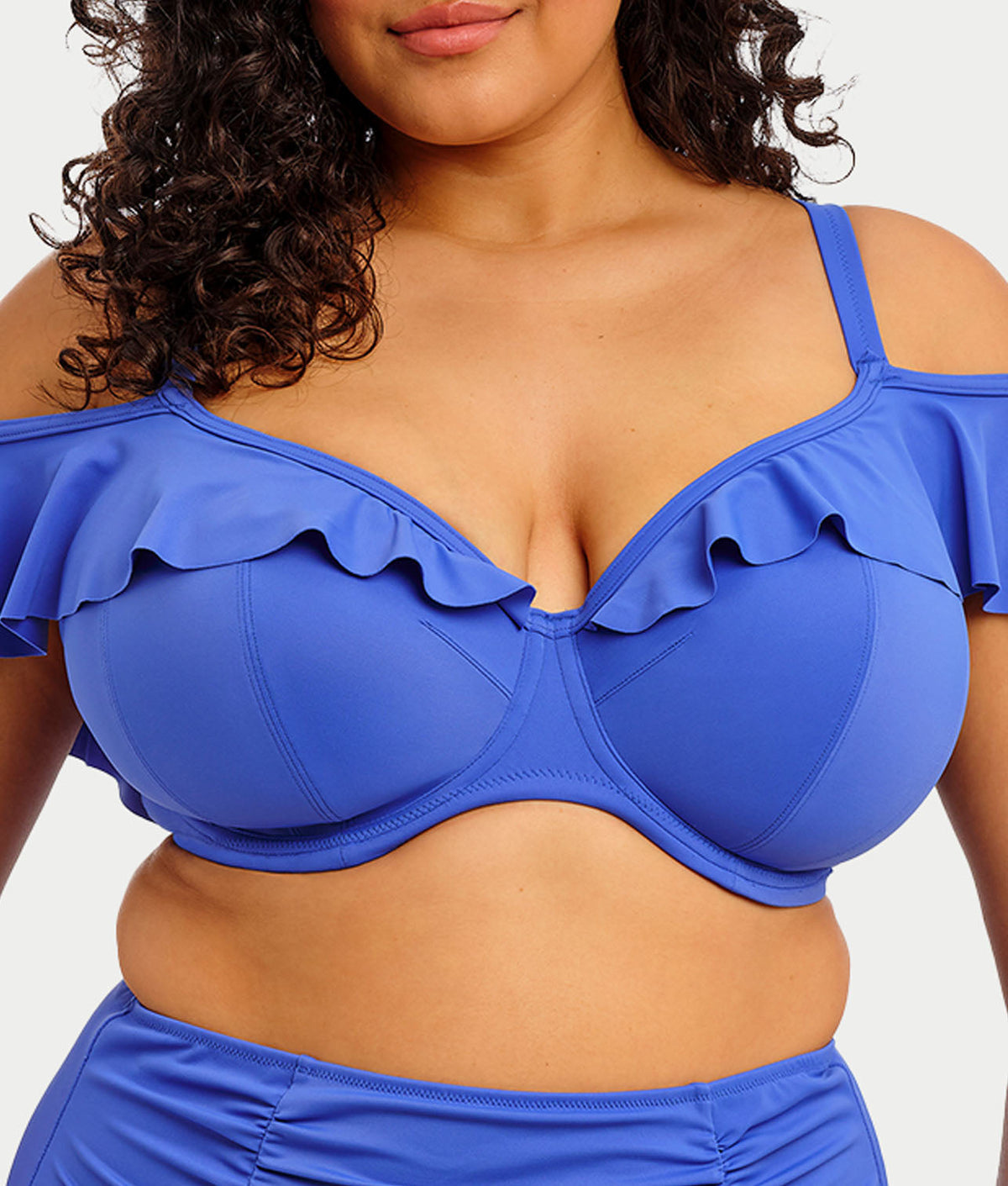 Plus Size Plain Sailing Bardot Bikini Top