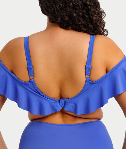 Plus Size Plain Sailing Bardot Bikini Top