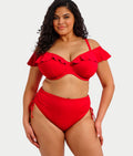Plus Size Plain Sailing Bardot Bikini Top