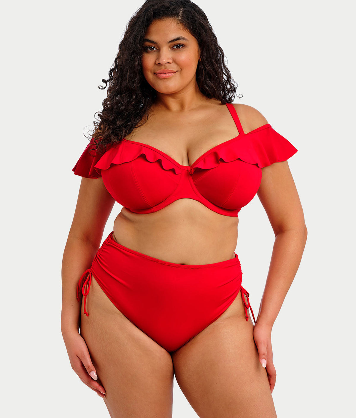 Plus Size Plain Sailing Bardot Bikini Top