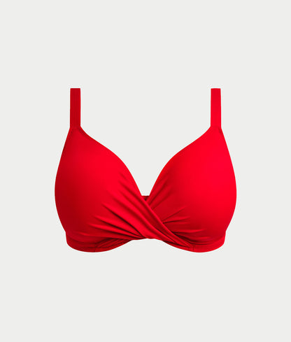 Plus Size Plain Sailing Twist Bikini Top