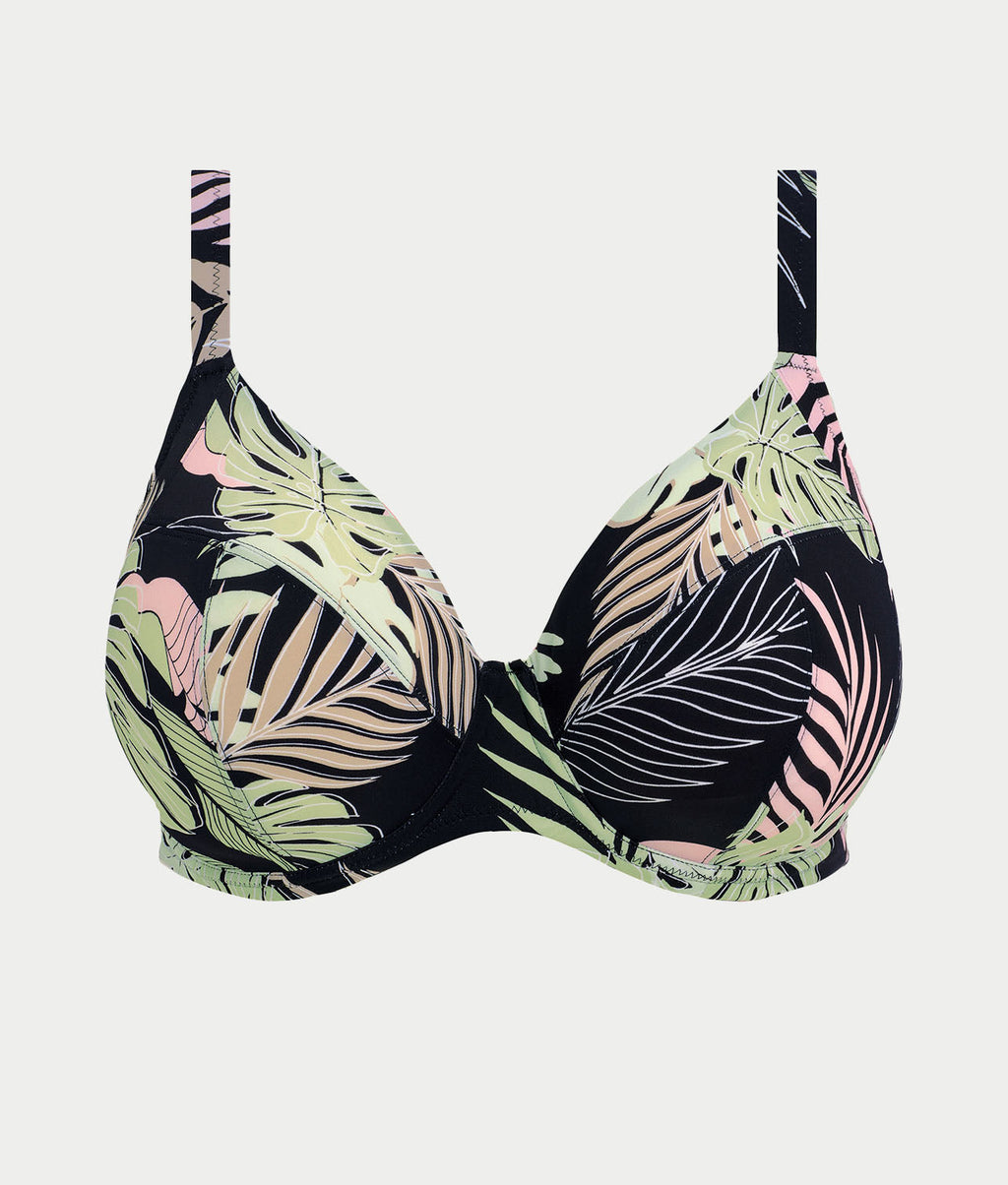 Plus Size Tropical Retreat Plunge Bikini Top