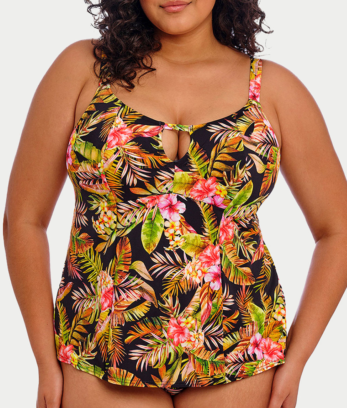 Plus Size Tiger Valley Tankini Top