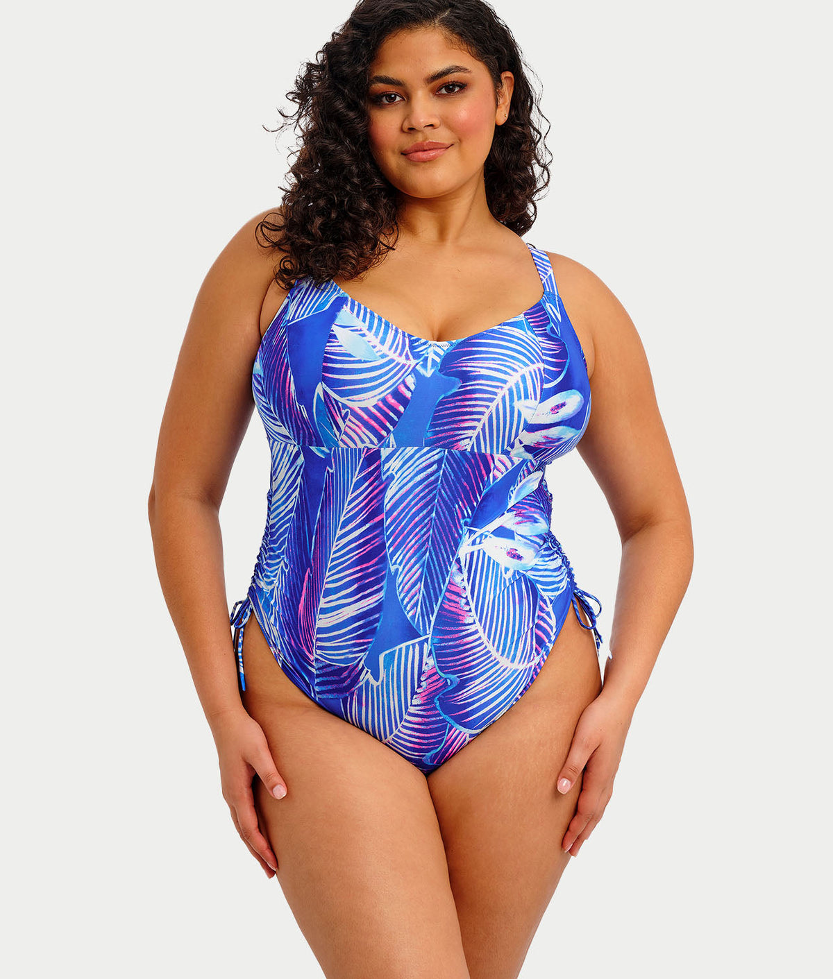 Plus Size Maluku Island Wire-Free One-Piece Swimsuit