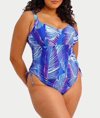 Plus Size Maluku Island Wire-Free One-Piece Swimsuit