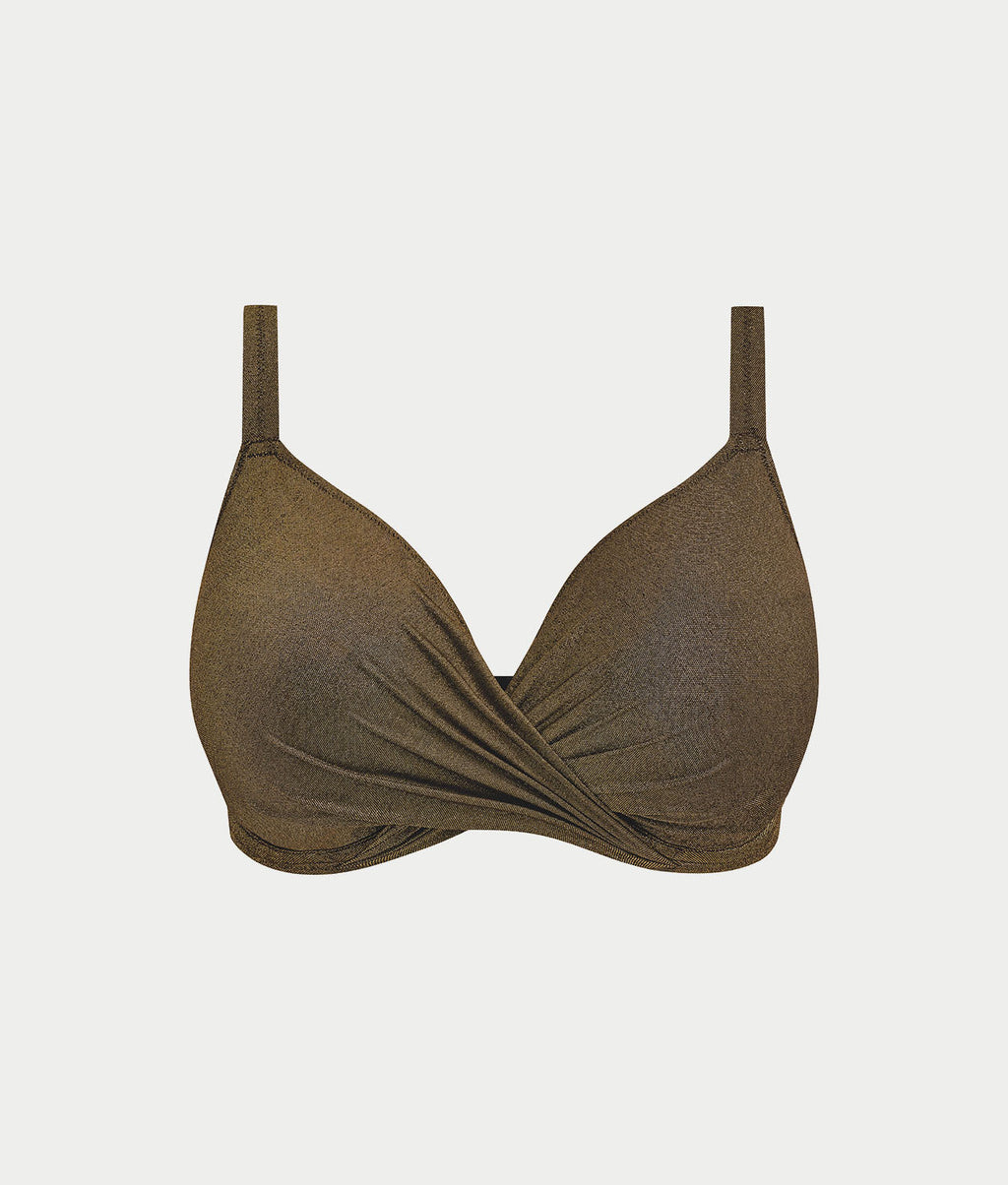 Plus Size Sunset Shimmer Plunge Bikini Top