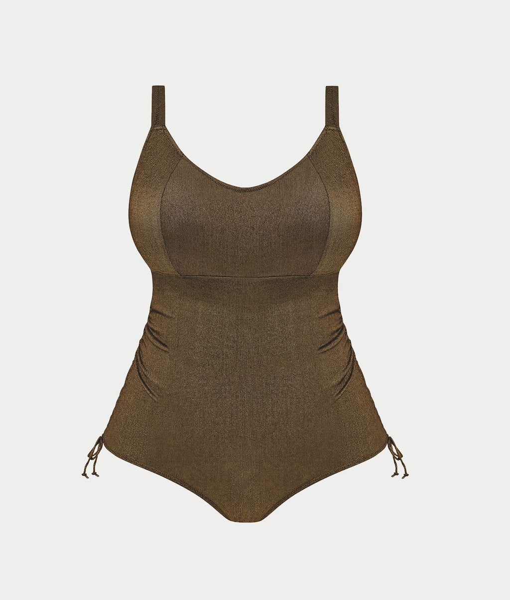 Plus Size Sunset Shimmer Wire-Free One-Piece Swimsuit
