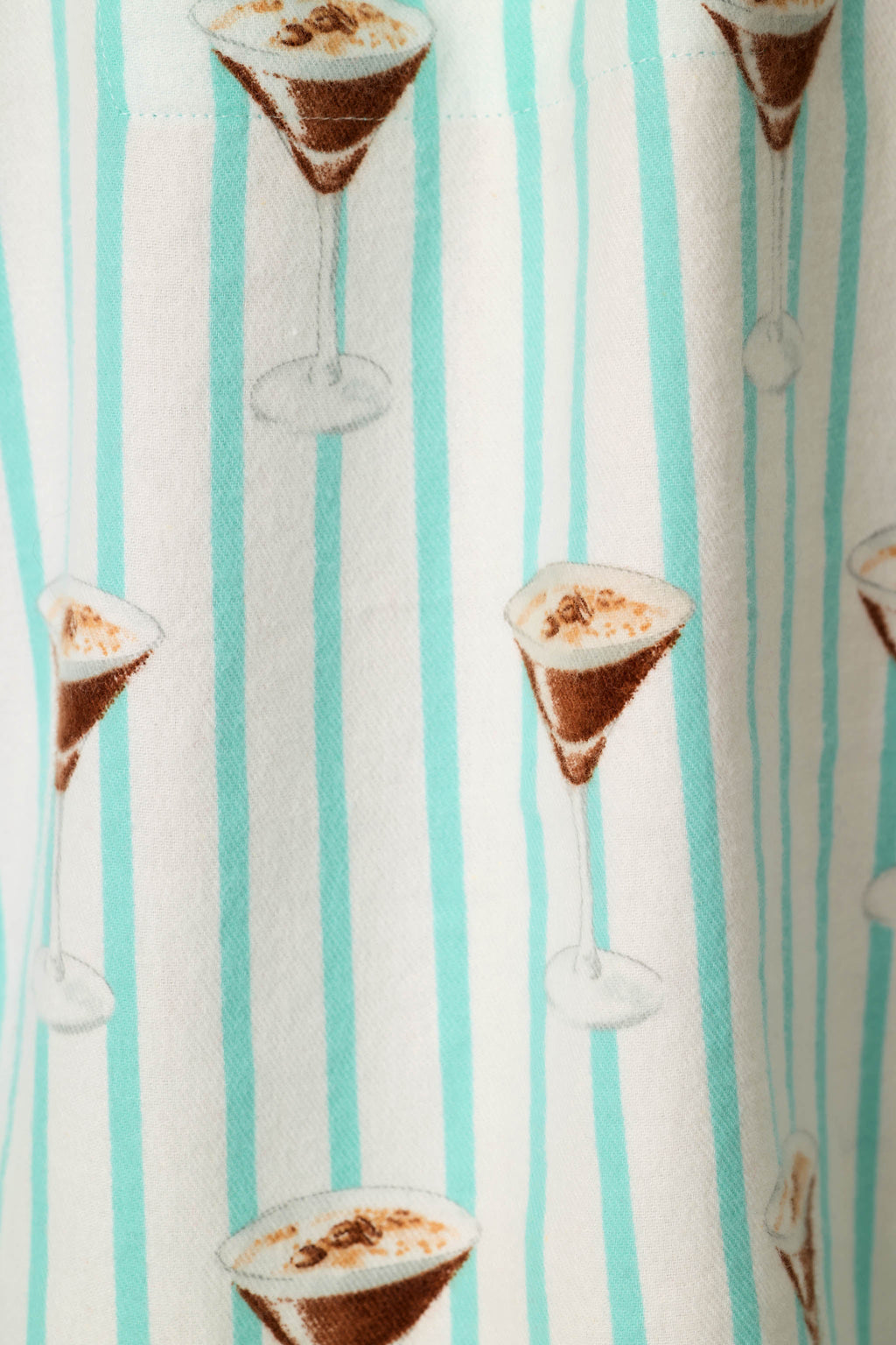 Espresso Martini Print 3-Piece Short Flannel Pajama Set