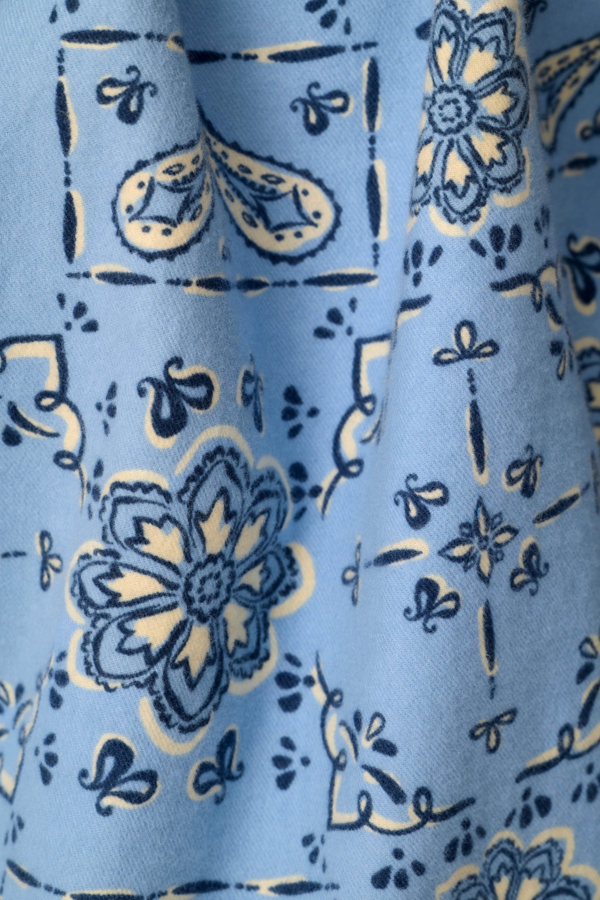 Classic Paisley Bandana Print 3-Piece Flannel Pajama Set