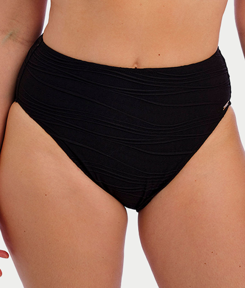 Beach Waves High-Waist Bikini Bottom