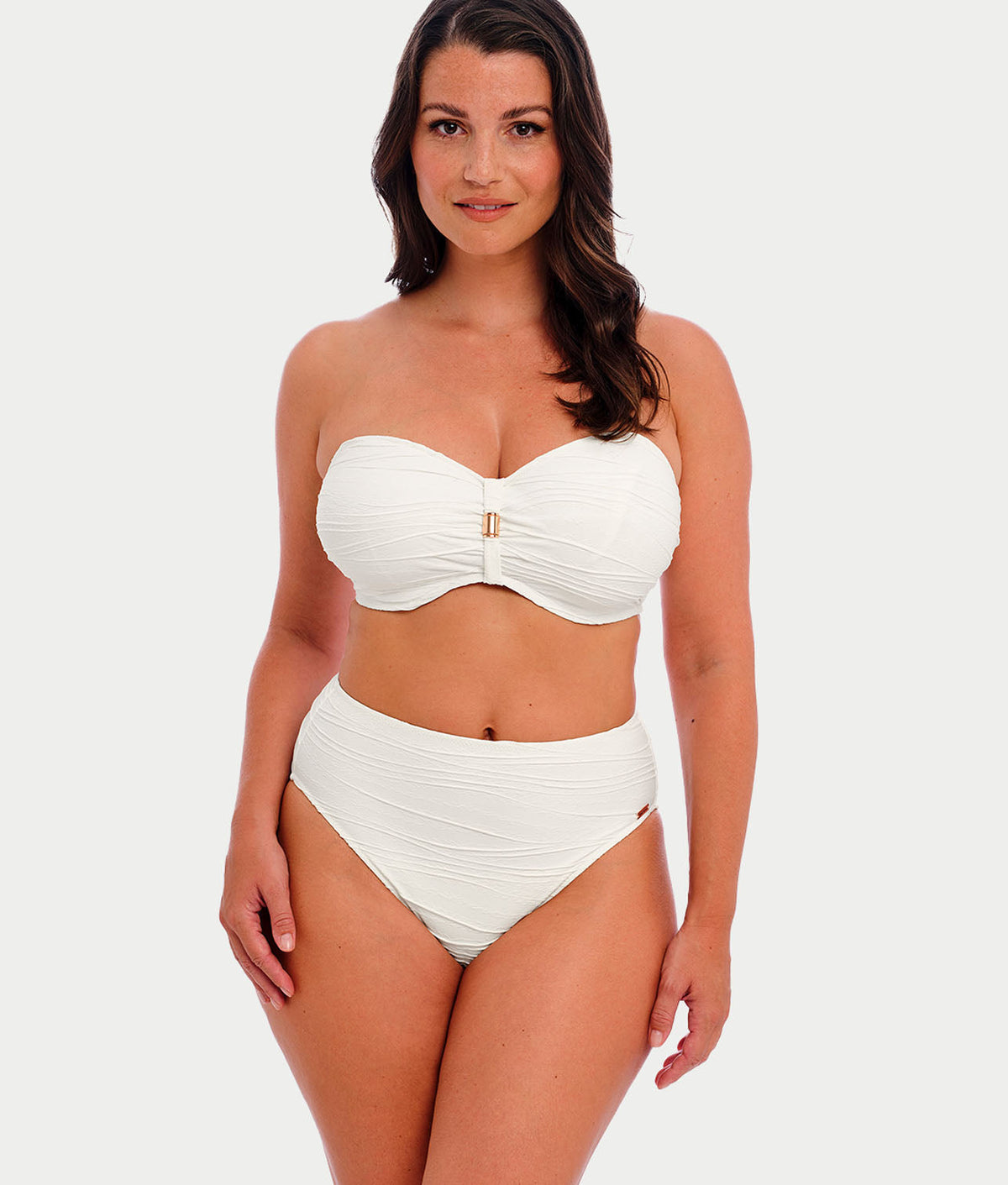 Beach Waves High-Waist Bikini Bottom