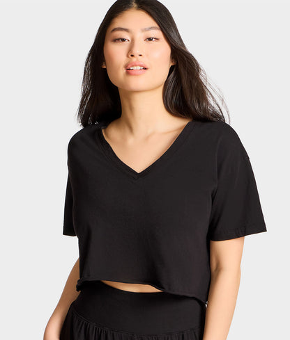 B30 V-Neck Crop Jersey Tee