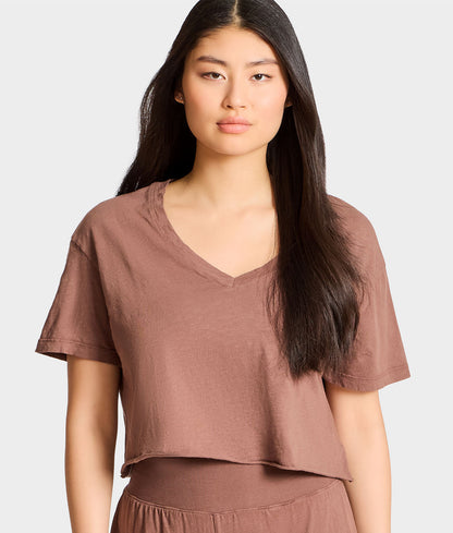 B30 V-Neck Crop Jersey Tee