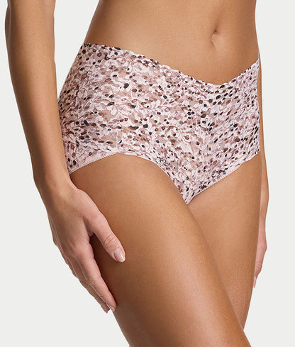 Printed Signature Lace Retro V-Kini