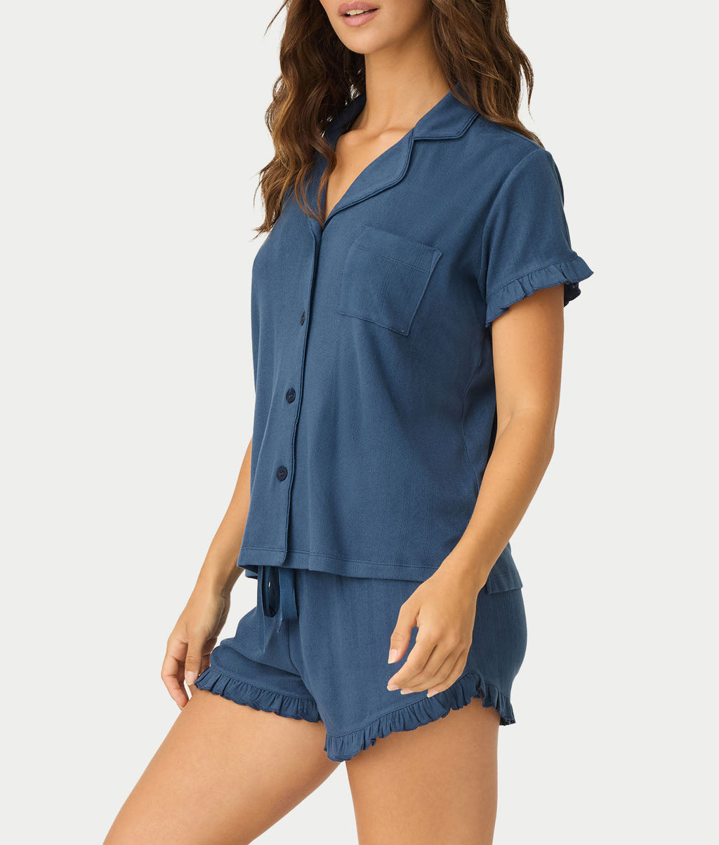Pointelle Essentials 3-Piece Knit Pajama Set
