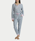 Long Sleeve Rib Henley Jogger Set
