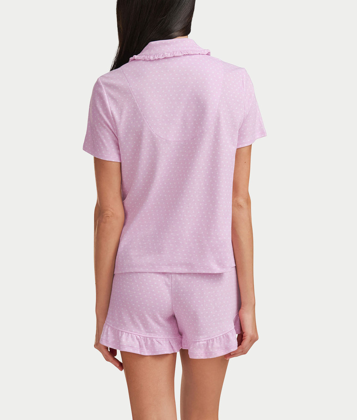 Notch Top Knit Boxer Pajama Set