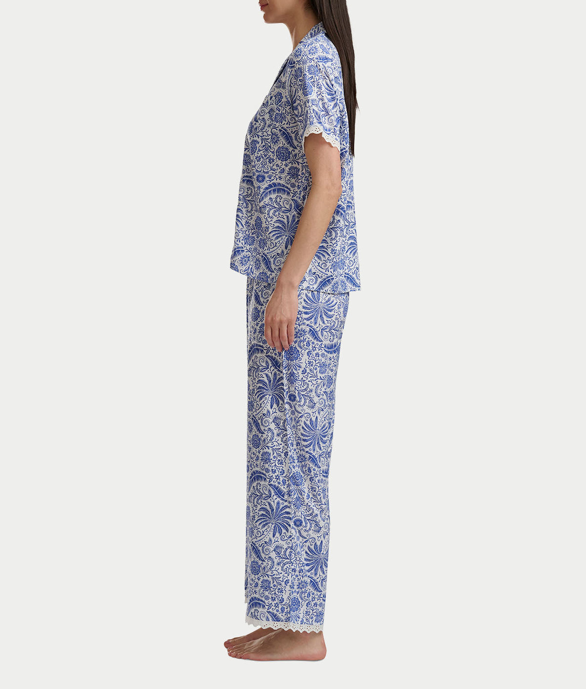 Short Sleeve Knit Top & Cropped Pajama Set