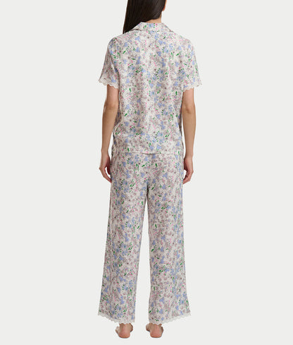 Short Sleeve Knit Top & Cropped Pajama Set