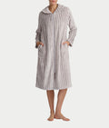 Plush Long Sleeve 47" Shawl Collar Zip Robe