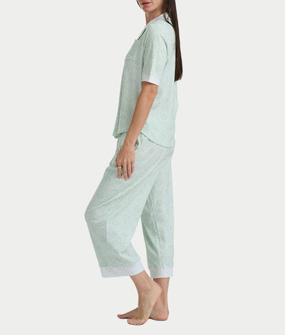 Elbow Sleeve Capri Knit Pajama Set