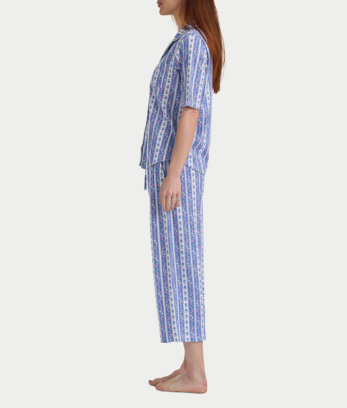Elbow Sleeve Capri Knit Pajama Set