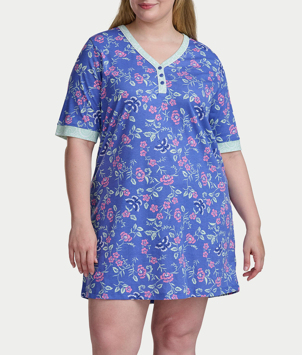 Elbow Sleeve Knit Sleep Shirt