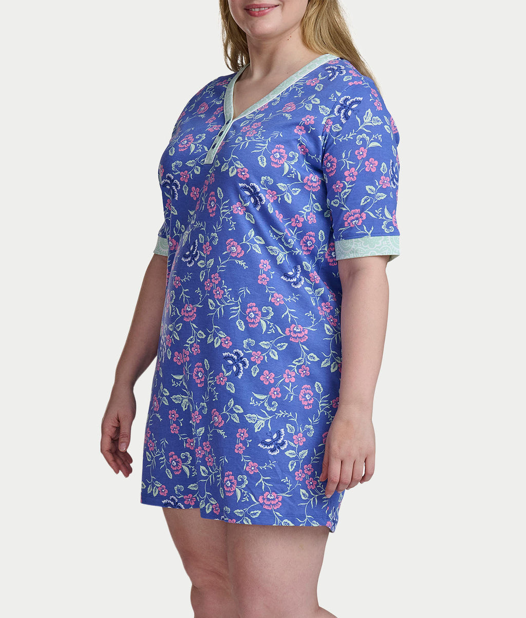 Elbow Sleeve Knit Sleep Shirt