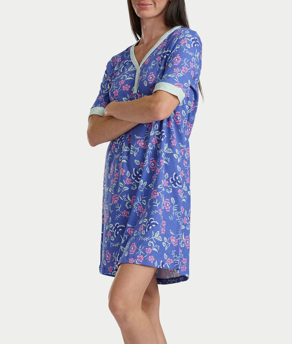 Elbow Sleeve Knit Sleep Shirt