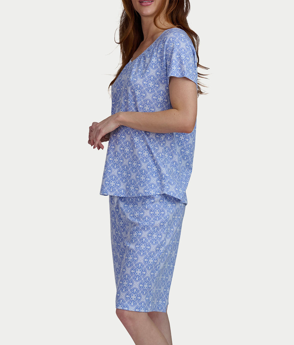 Bermuda Henley Knit Short Set