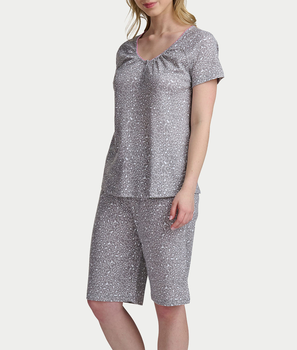 Bermuda Henley Knit Short Set