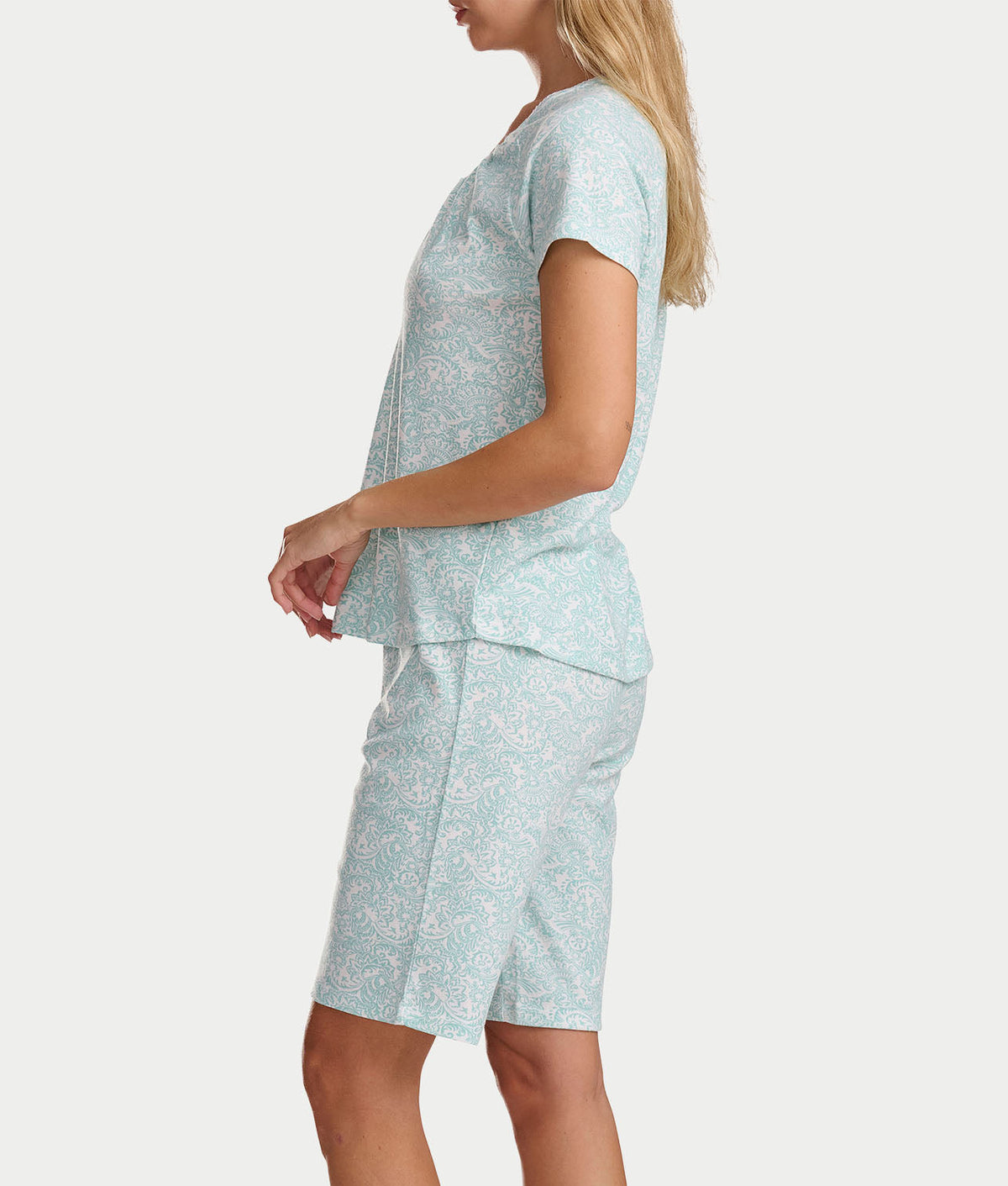 Bermuda Henley Knit Short Set