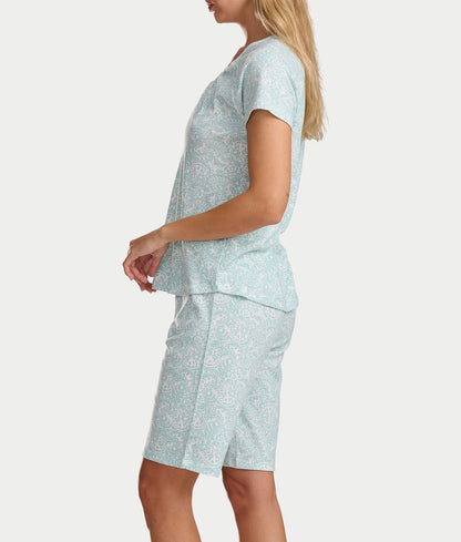 Bermuda Henley Knit Short Set
