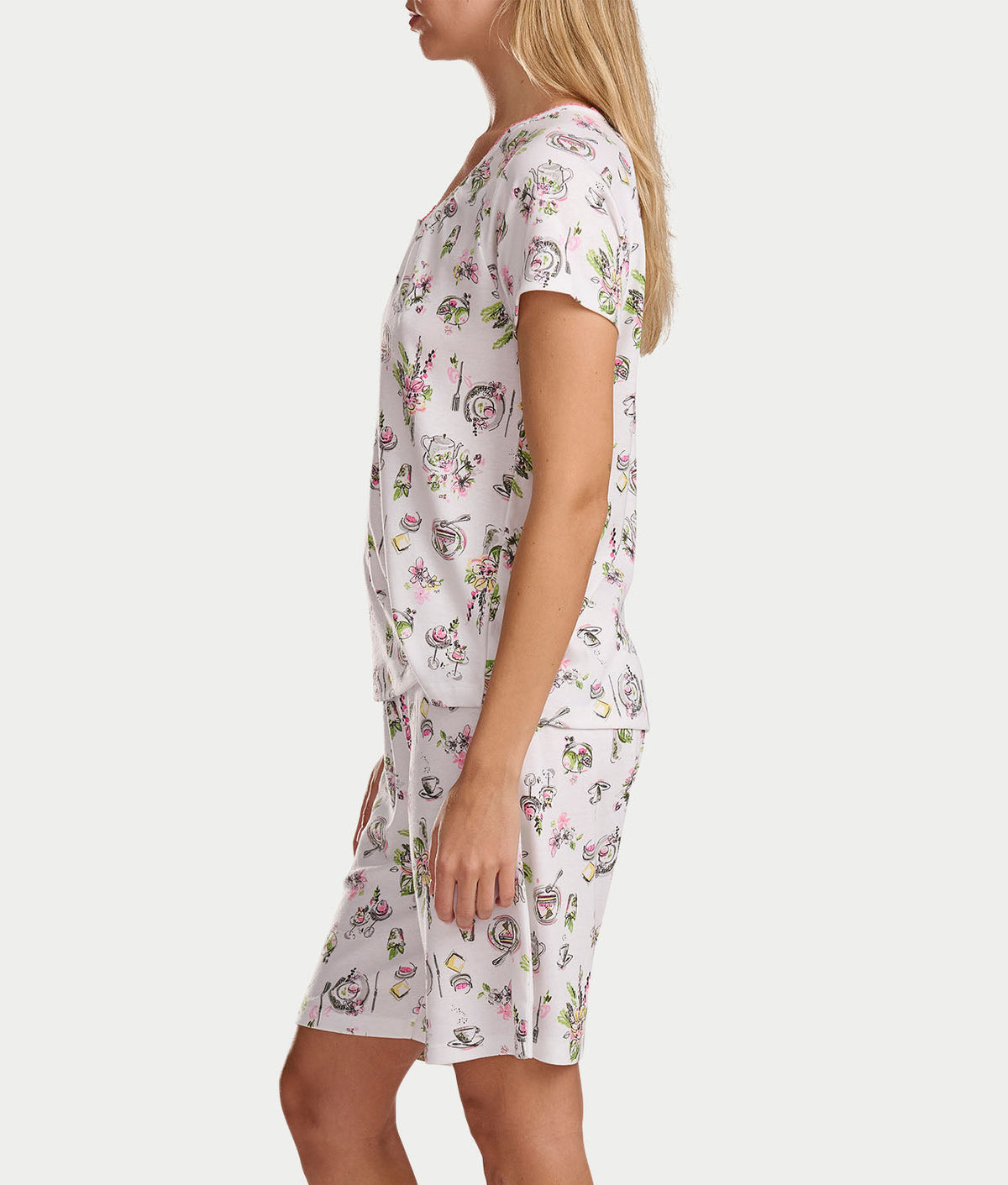 Bermuda Henley Knit Short Set