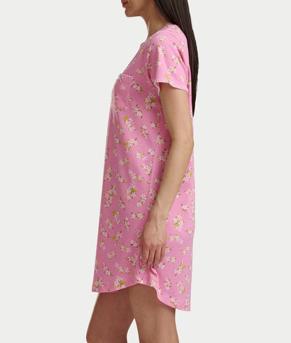 Blanket Stitching Knit Sleep Shirt