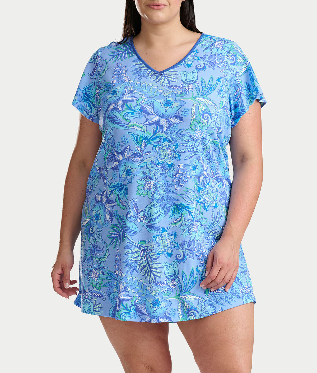Flutter Sleeve Knit Sleep Shirt