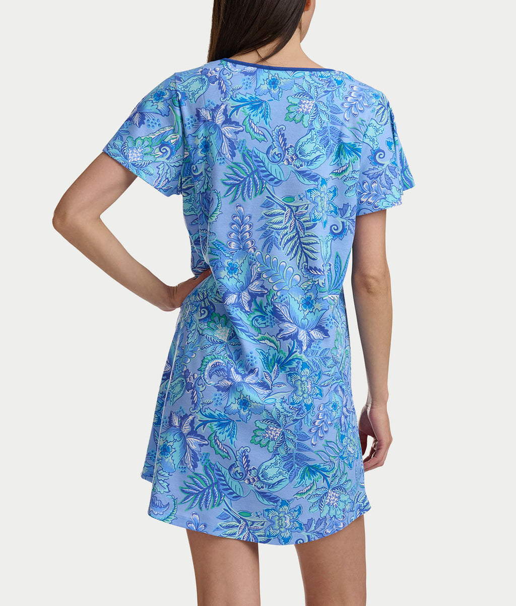 Flutter Sleeve Knit Sleep Shirt