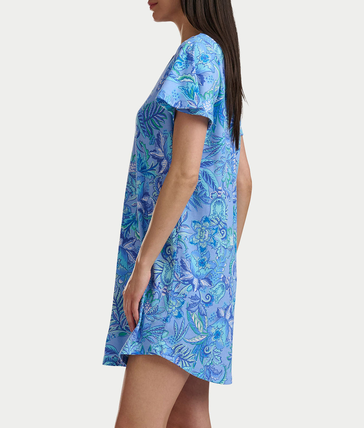 Flutter Sleeve Knit Sleep Shirt