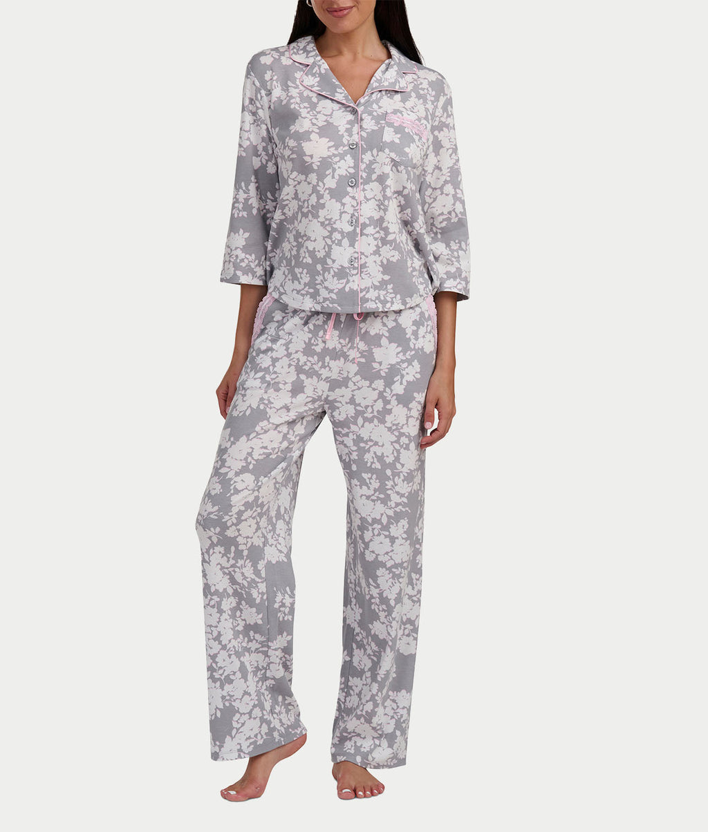 3/4 Sleeve Girlfriend Knit Pajama Set